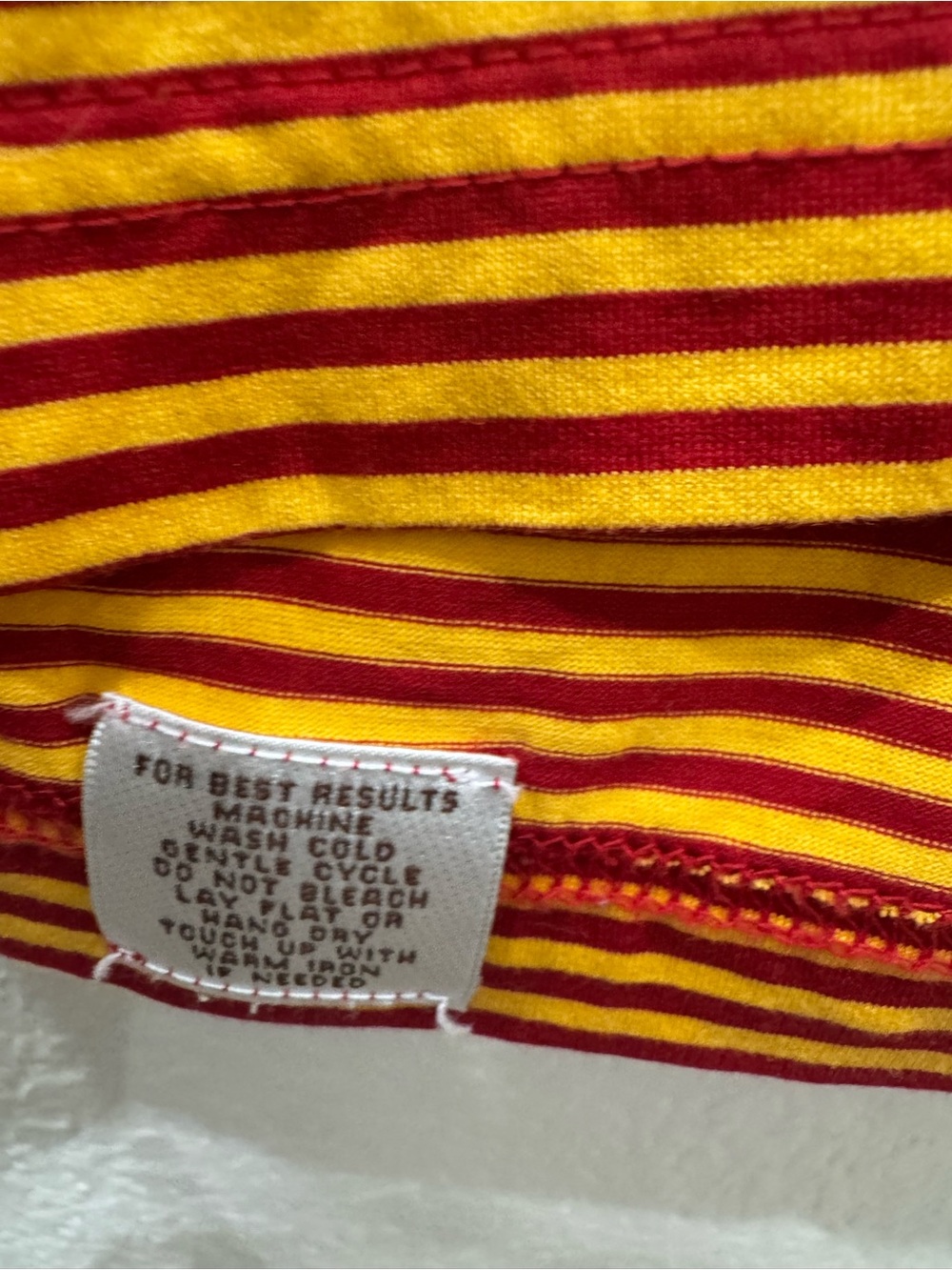 Peter Millar USC Trojans Polo Shirt Striped Cotton Golf Red Gold Men Large - Picture 4 of 6